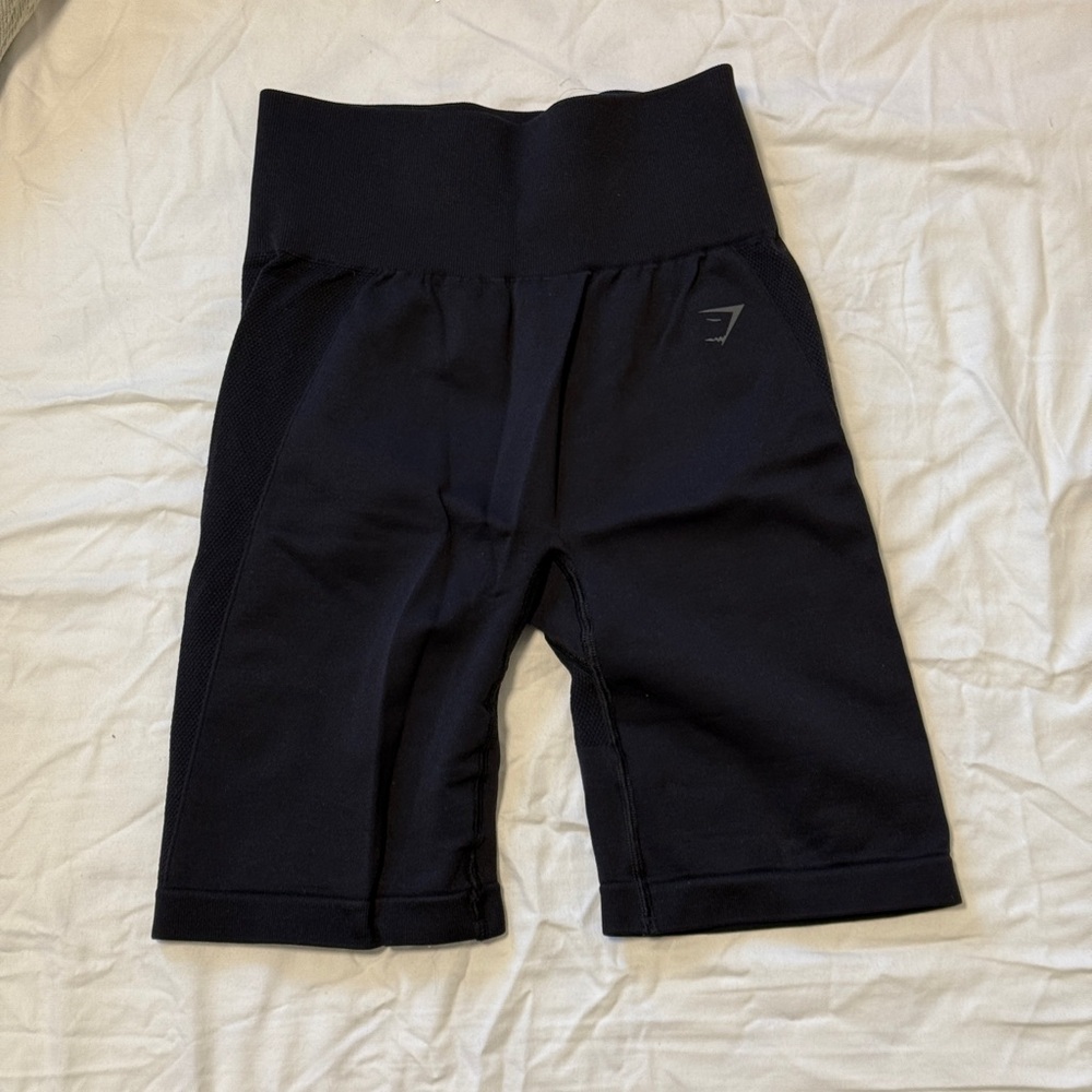 Black High-Waisted Biker Shorts
